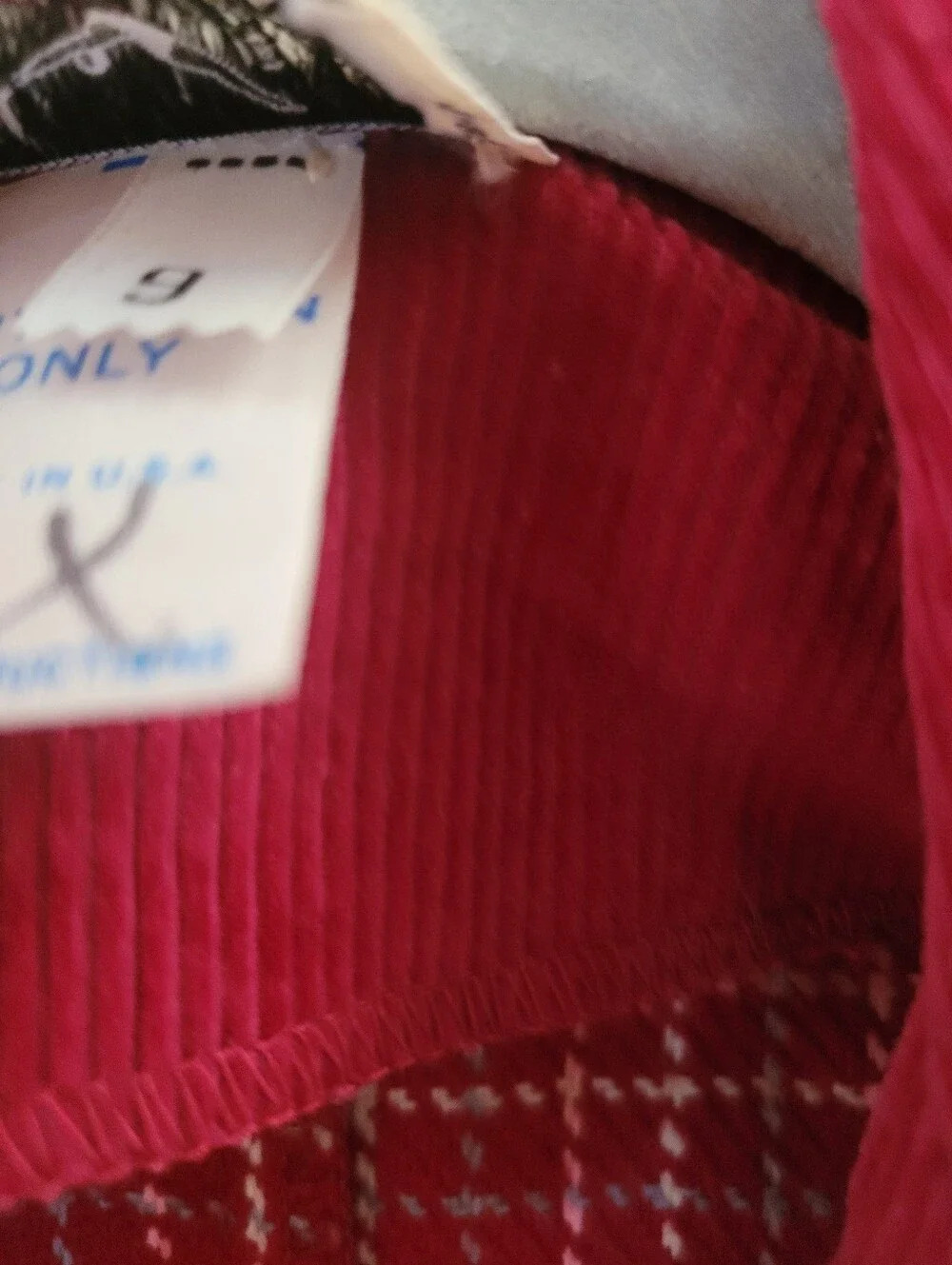 VTG Jantzen XS 40s Red Tweed Women's Jacket Corduroy Wide Collar